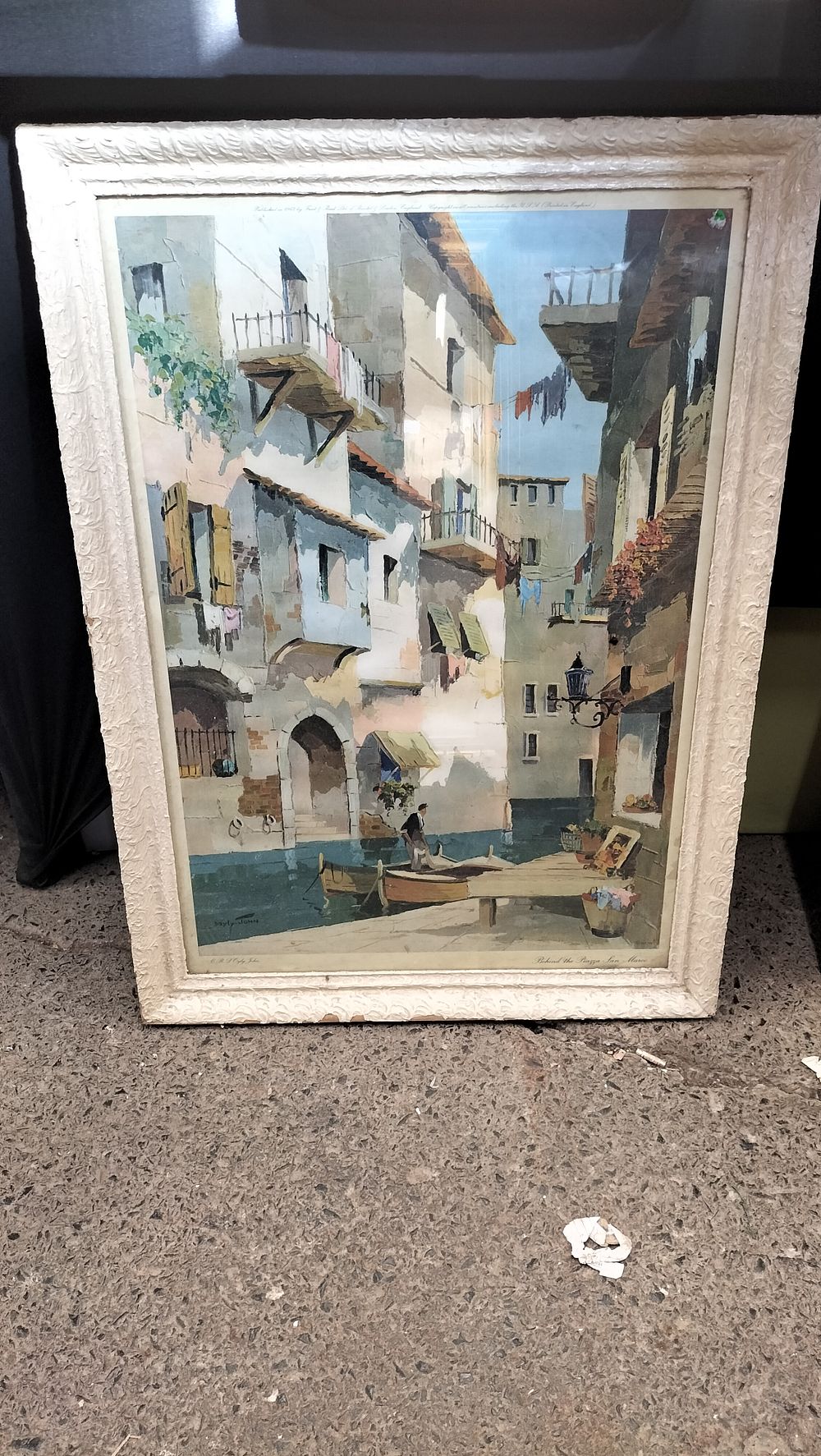Lot 364: Tall Framed Print. Behind the Piazza San Marco....