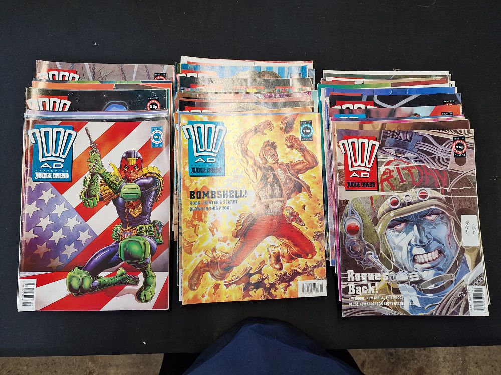 Lot 613: x50 Issues Vintage 2000AD Featuring Judge Dread Comics from 1991