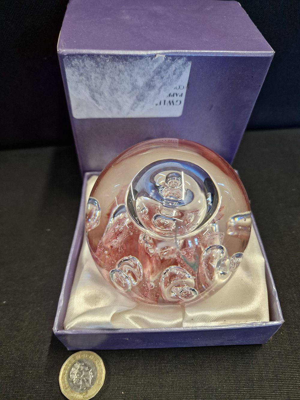 Lot 627: Glass Paperweight has Damage