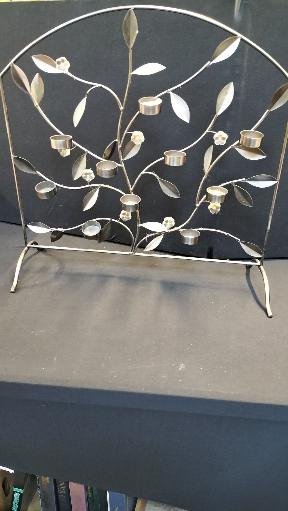Lot 718: Metal Night Light Stand Holds 10 Candles 