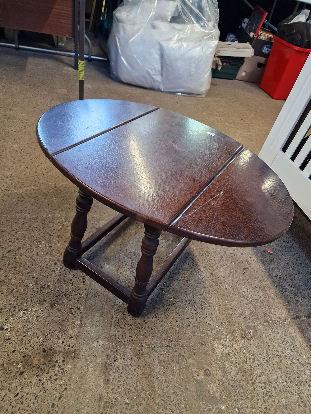 Lot 689: Small Folding Leaf Table COLLECTION ONLY