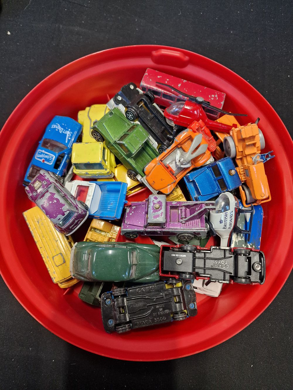 Lot 726: Selection of Vintage Toy Vehicles Play Worn
