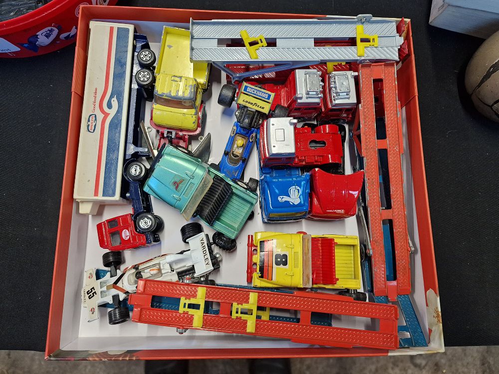 Lot 727: Selection of Vintage Toy Vehicles Play Worn