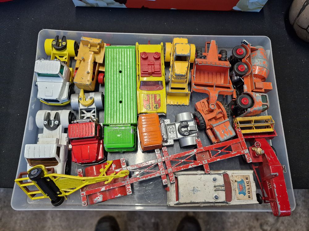 Lot 728: Selection of Vintage Toy Vehicles Play Worn