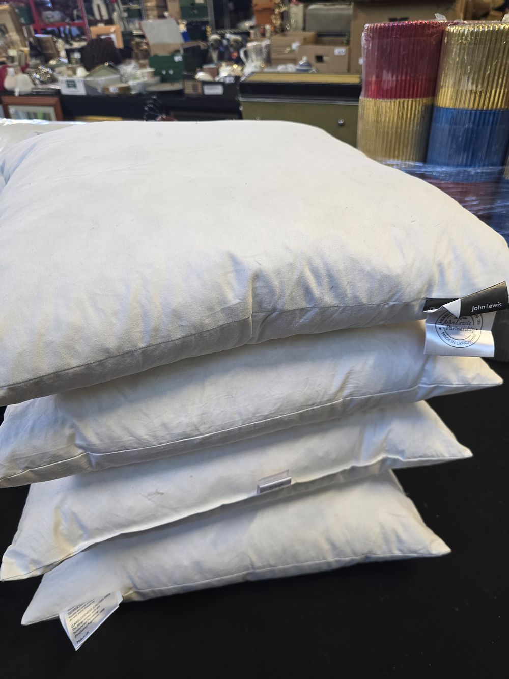 Lot 754: Four Brand new John Lewis Duck feather 45x45cm cushions