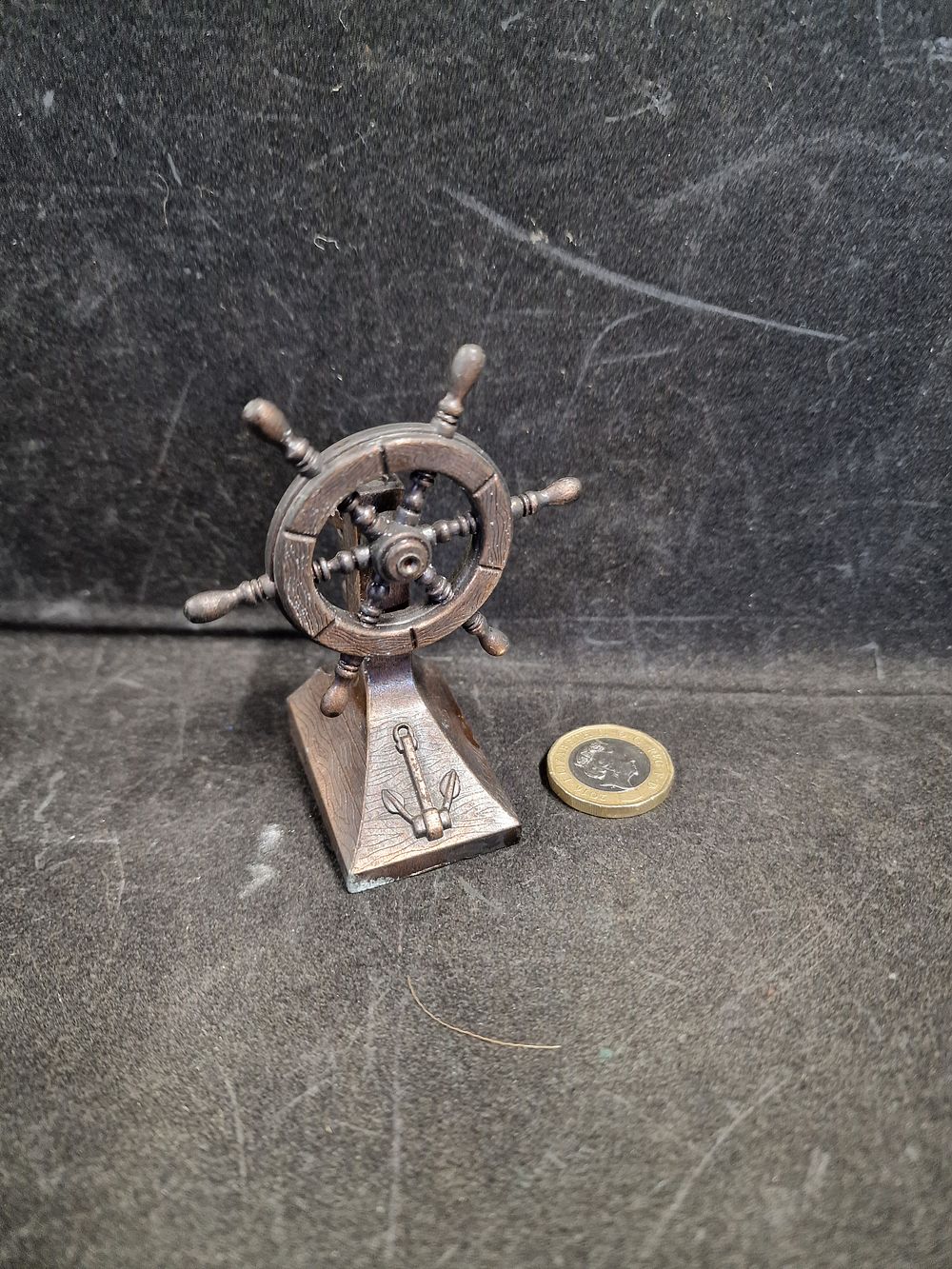 Lot 757: Vintage Ships Wheel and Rudder Pencil Sharpener