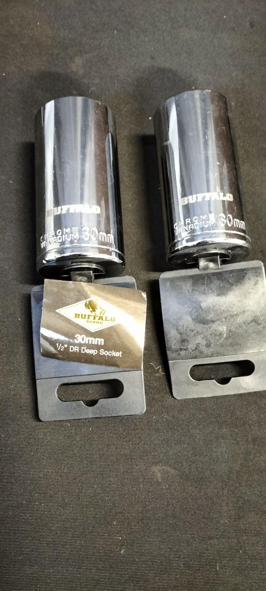 Lot 771: Two Buffalo 30mm 1/2 inch deep sockets 