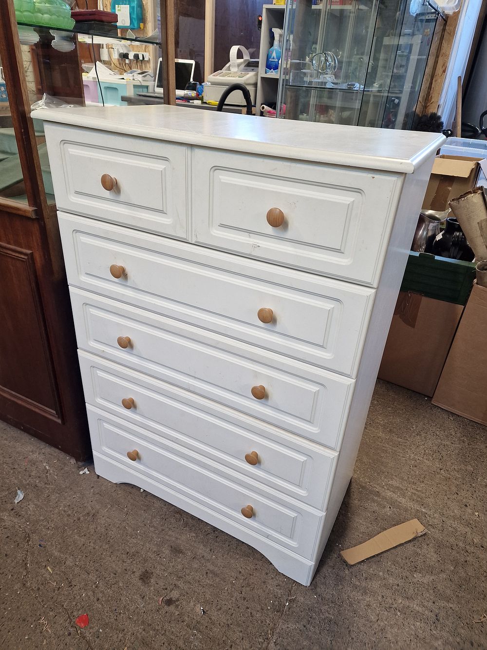 Lot 782: Two over Four Drawer Set COLLECTION ONLY Approx 116h x 83w x 48d cm