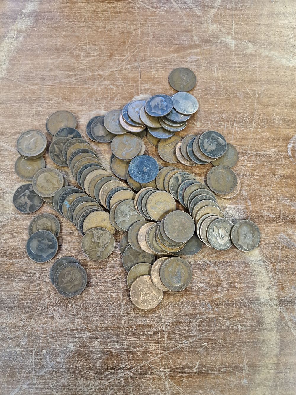 Lot 796: Collection of Various One Penny Coins From 1880-1960