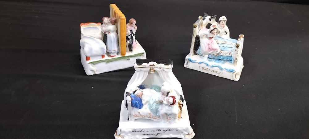 Lot 152: Three Possible Staffordshire Pottery 12 Months Of Marriage...