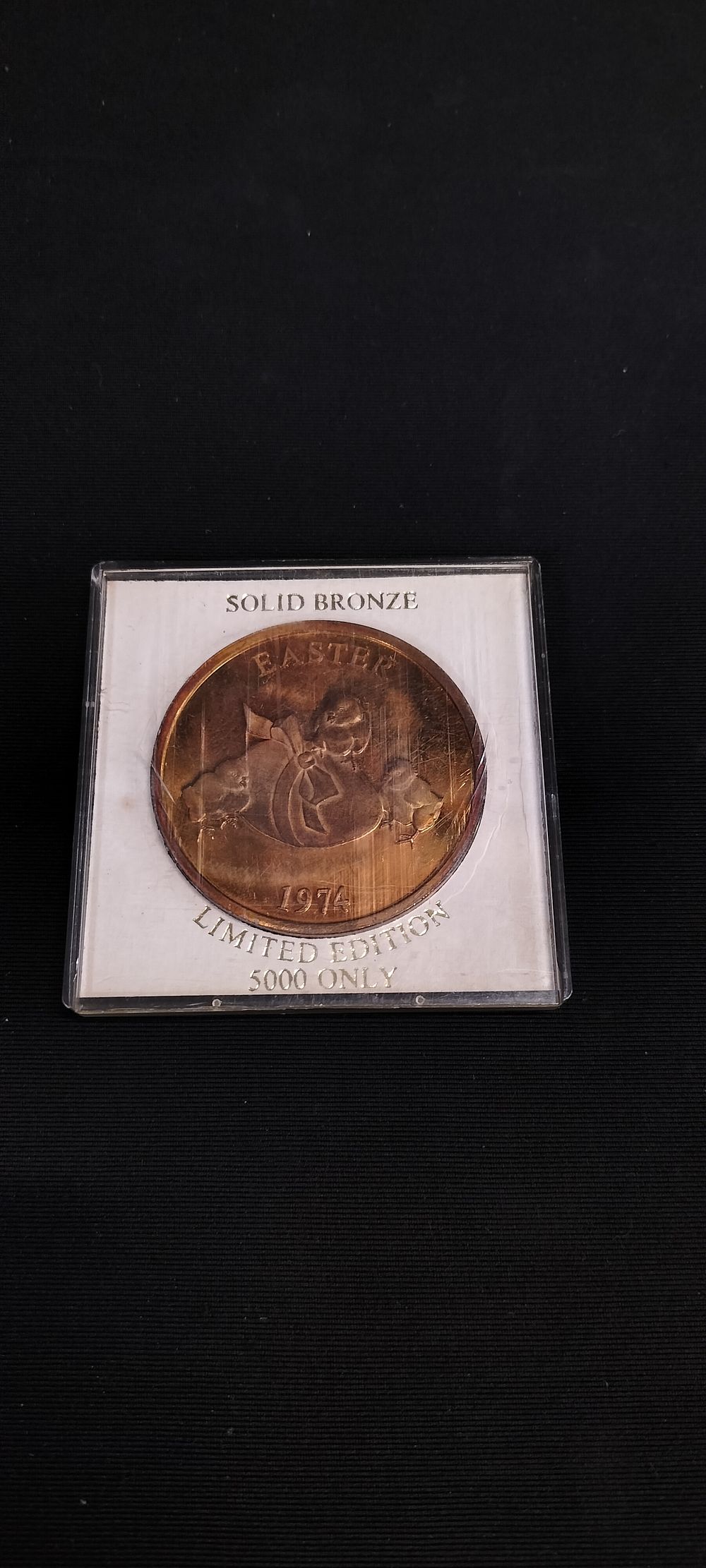 Lot 169: Limited Edition 1974 Solid Bronze Easter Coin. Limited...