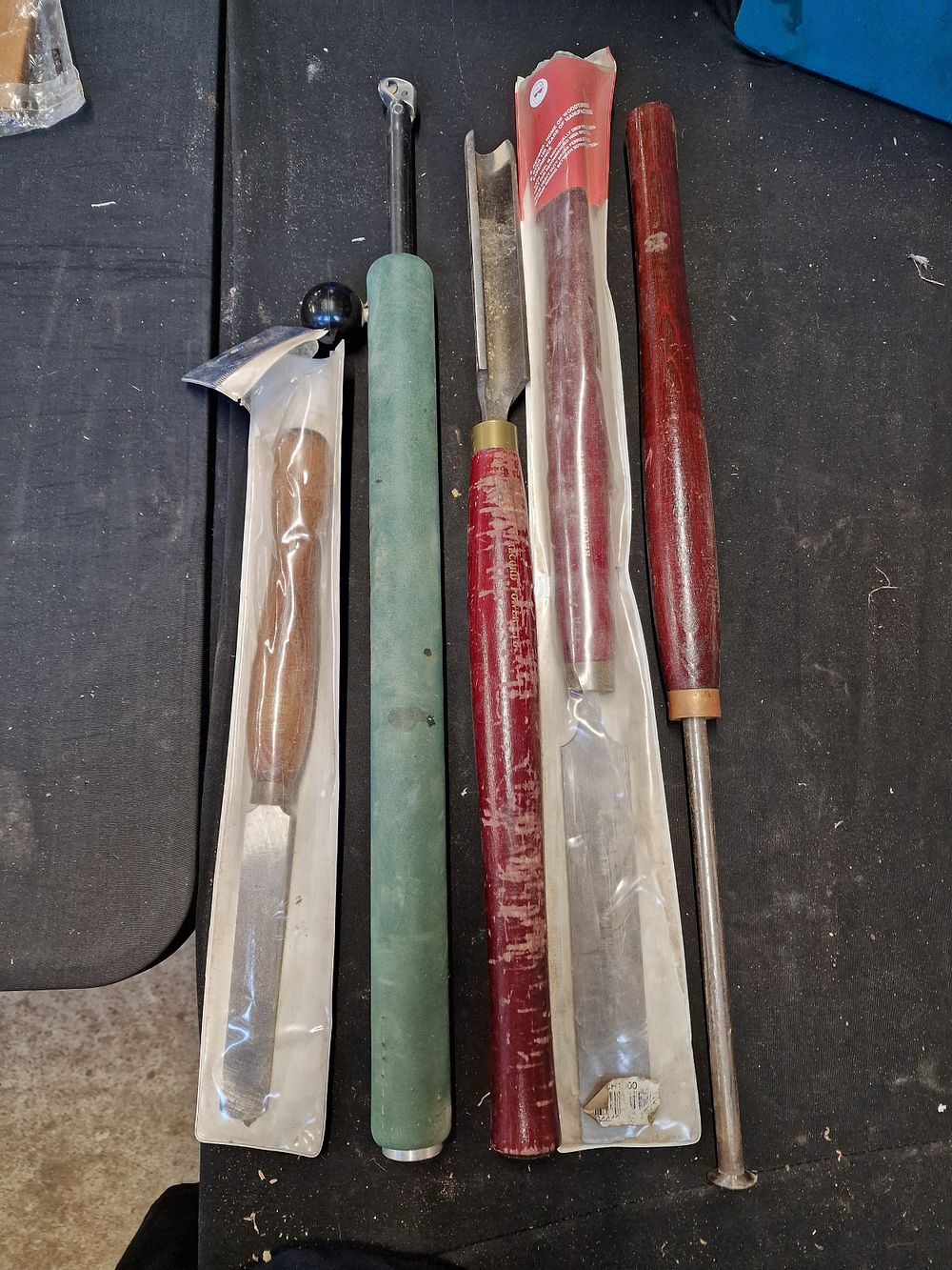 Lot 215: Selection of Vintage Wood Turning Chisels and Gouges...