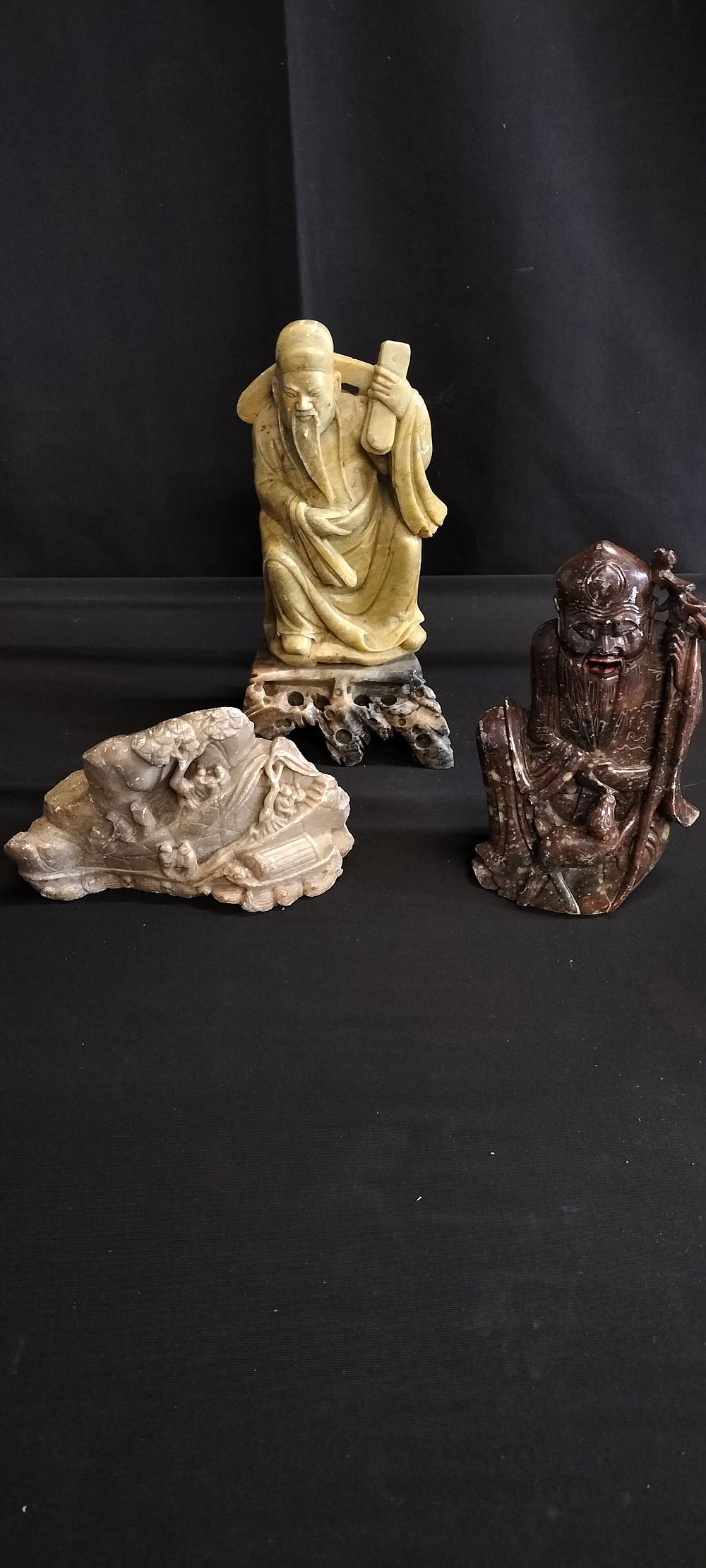 Lot 192: Three Various Soapstone Carvings