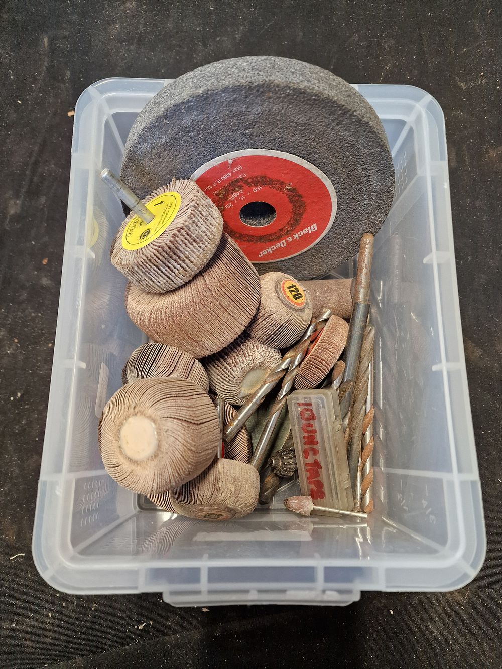 Lot 222: Selection of Abrasives and Drill Bits