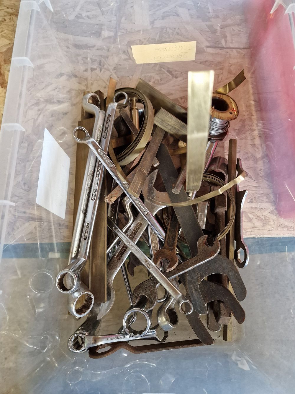 Lot 225: Selection of Spanners, Wrenches and Brass Shim