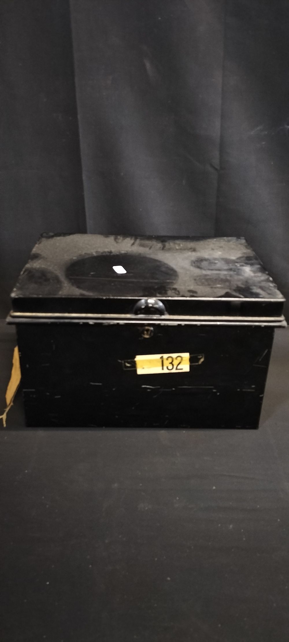 Lot 249: Large 2 Handled Black Lockable Lidded Storage Box...
