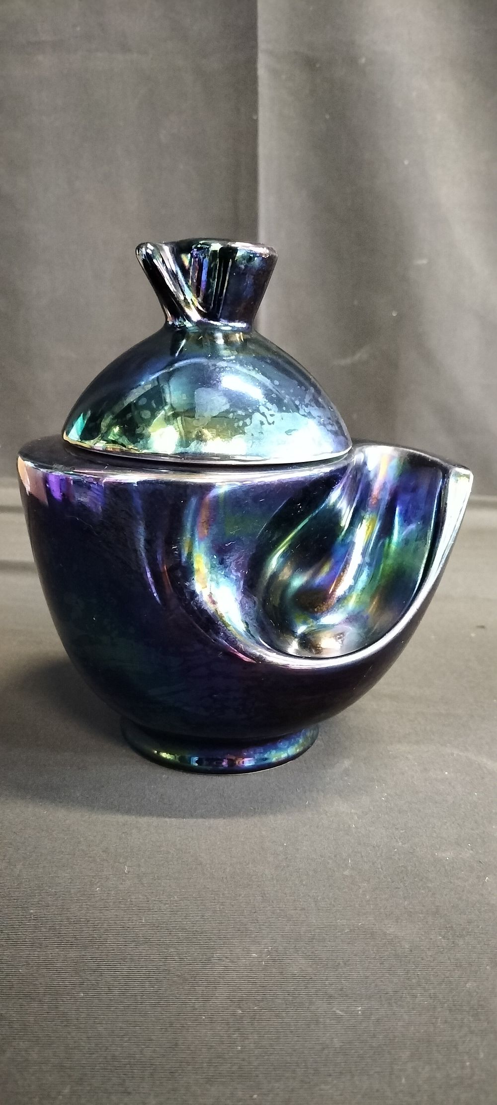 Lot 251: PK Denicotea France Iridescent Ceramic Pipe tobacco jar
