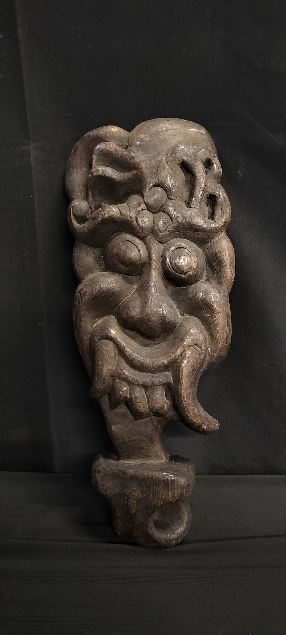Lot 278: Solid Wood Bhutanese Protector Wall Mask. Measures approx....