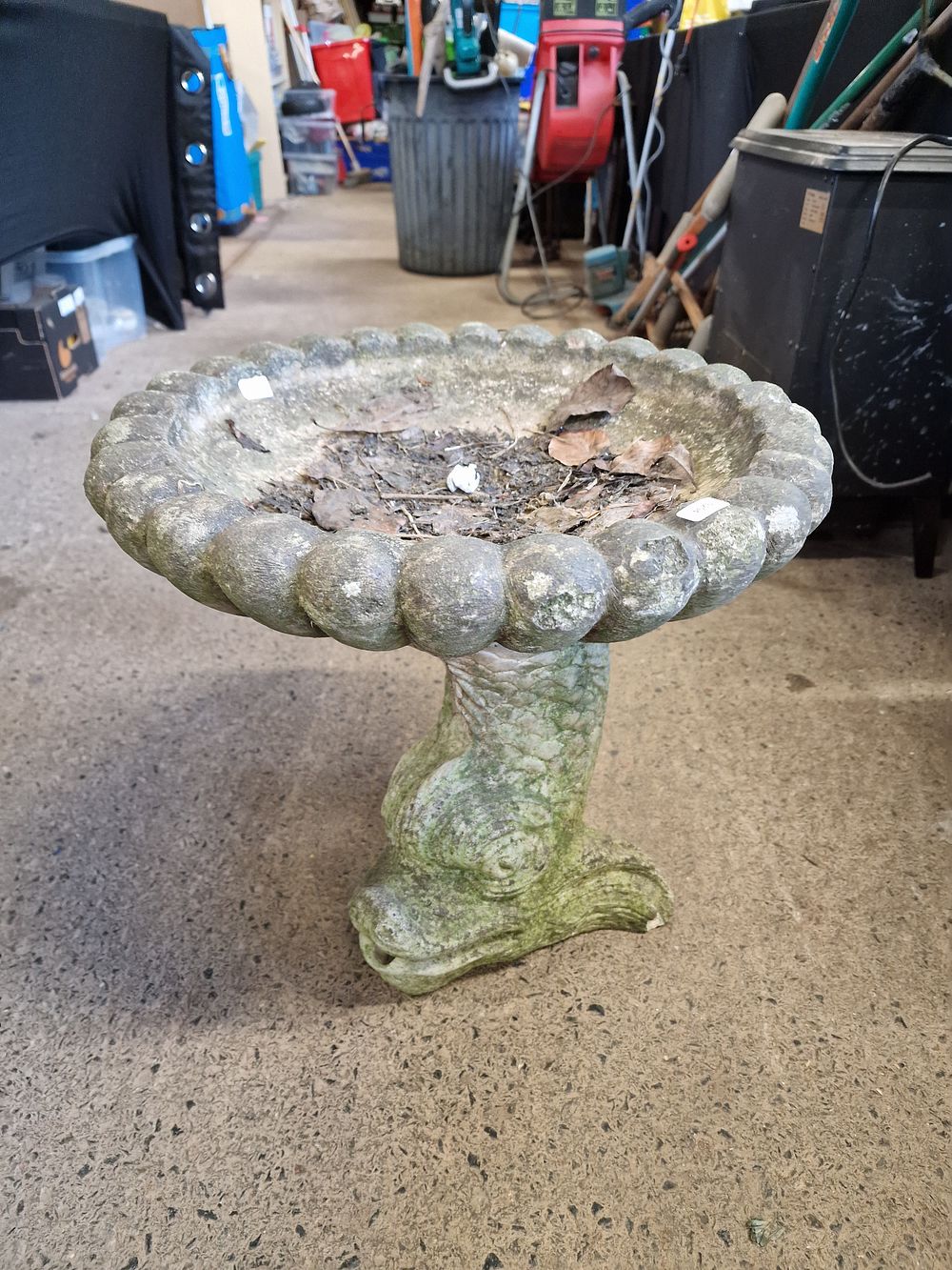 Lot 513: Concrete Fish Bird Bath COLLECTION ONLY is two...