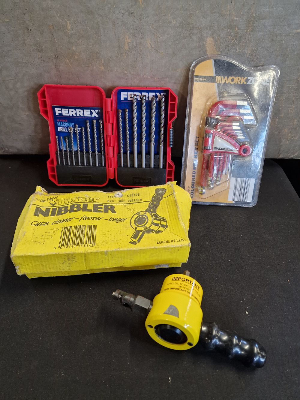 Lot 527: Masonary Drill Bit Set, Hexagon Keys and a...