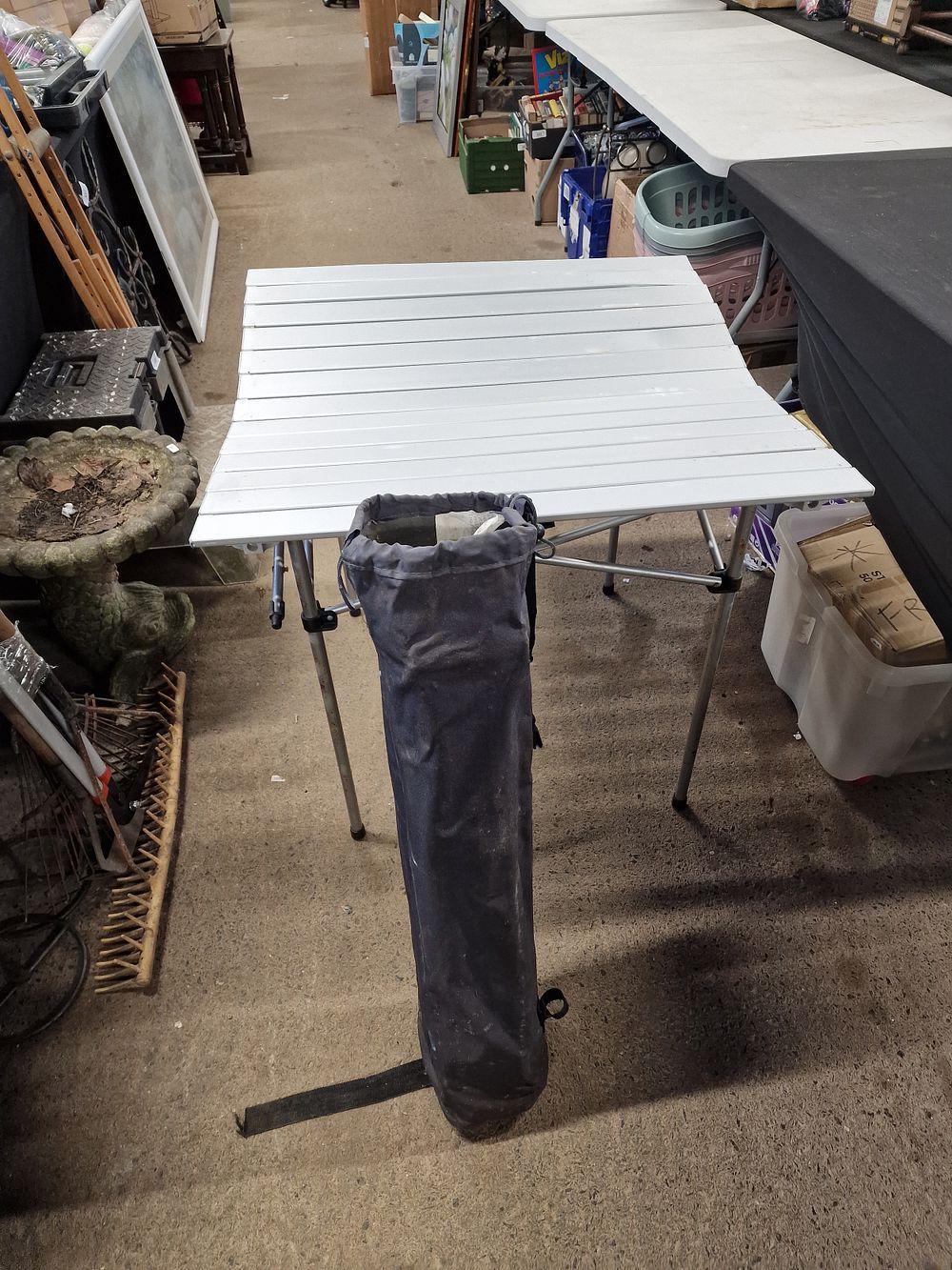 Lot 536: Folding Camping Table and Bag COLLECTION ONLY