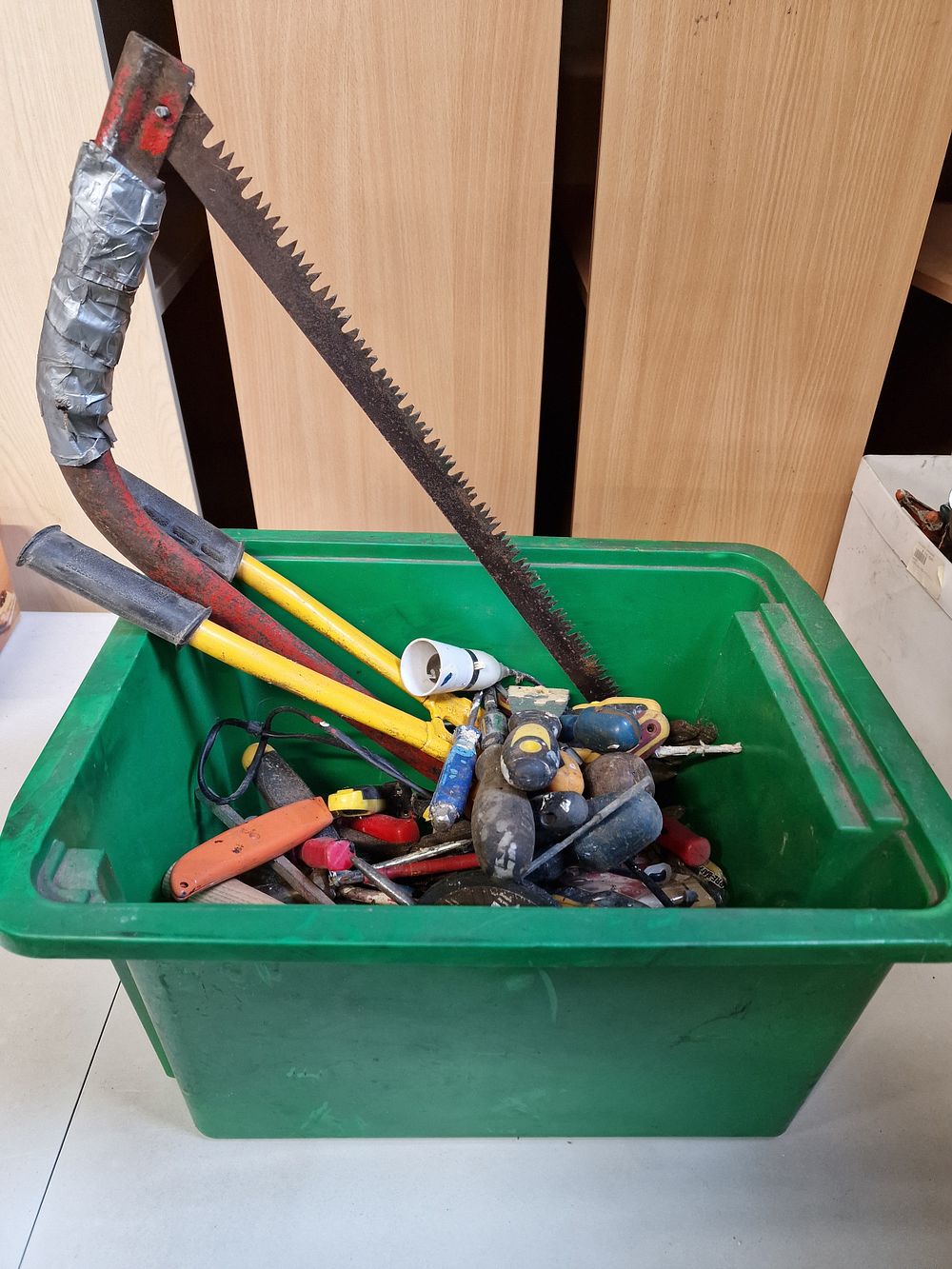 Lot 573: Selection of Hand Tools, Bolt Croppers and Bowsaw...
