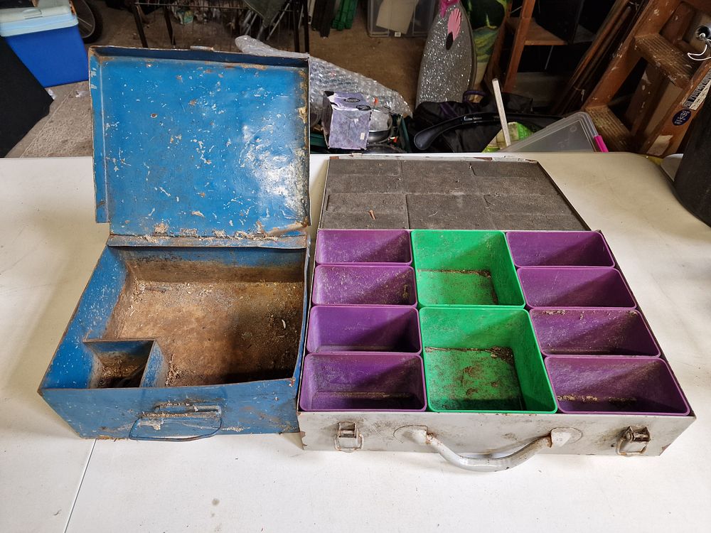 Lot 582: Pair of Metal Organisers