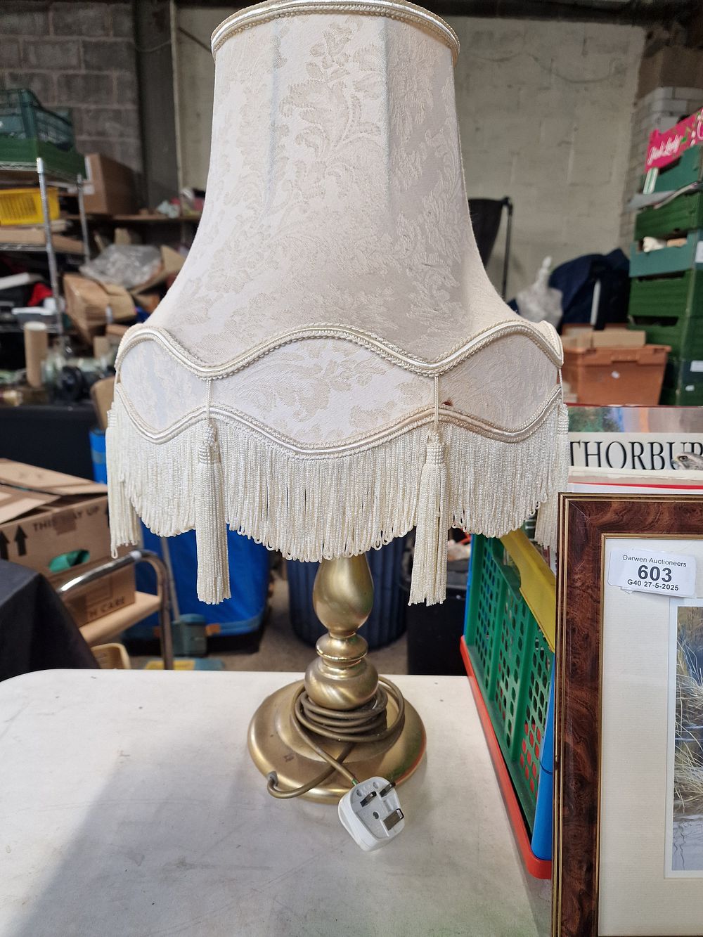 Lot 605: Table Lamp with Shade