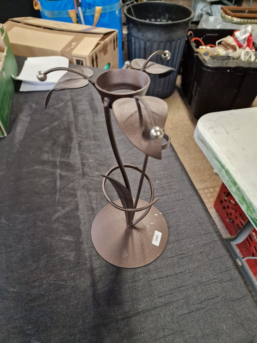 Lot 612: Metal Ornate Candle Stick Holder