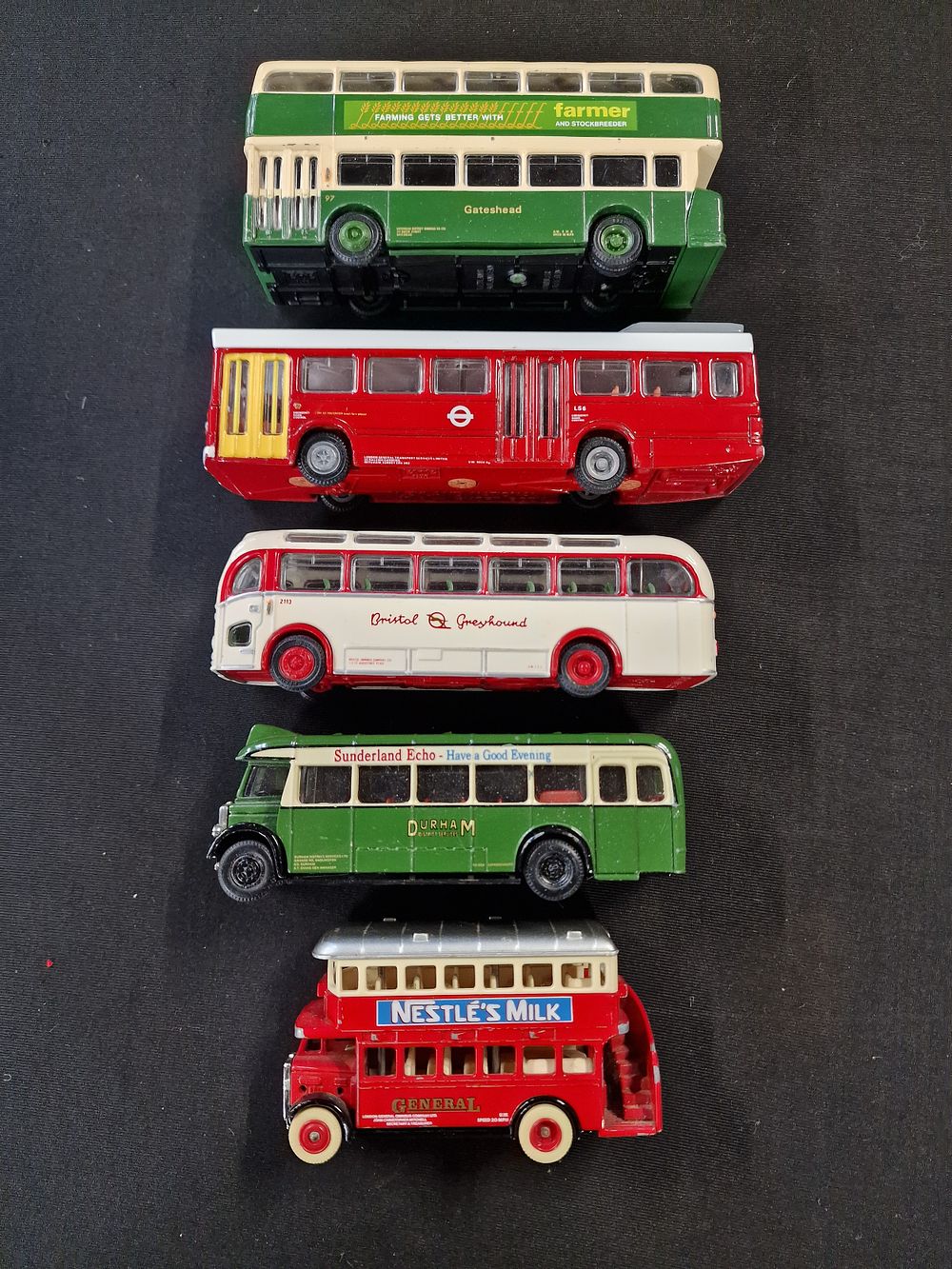Lot 623: Selection of Toy Buses Play Worn