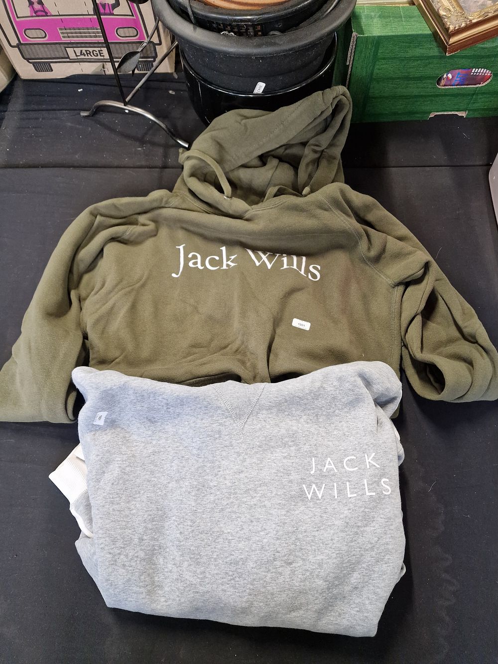 Lot 645: Pair of Jack Wills Hooded Sweatshirts Uk12 and...