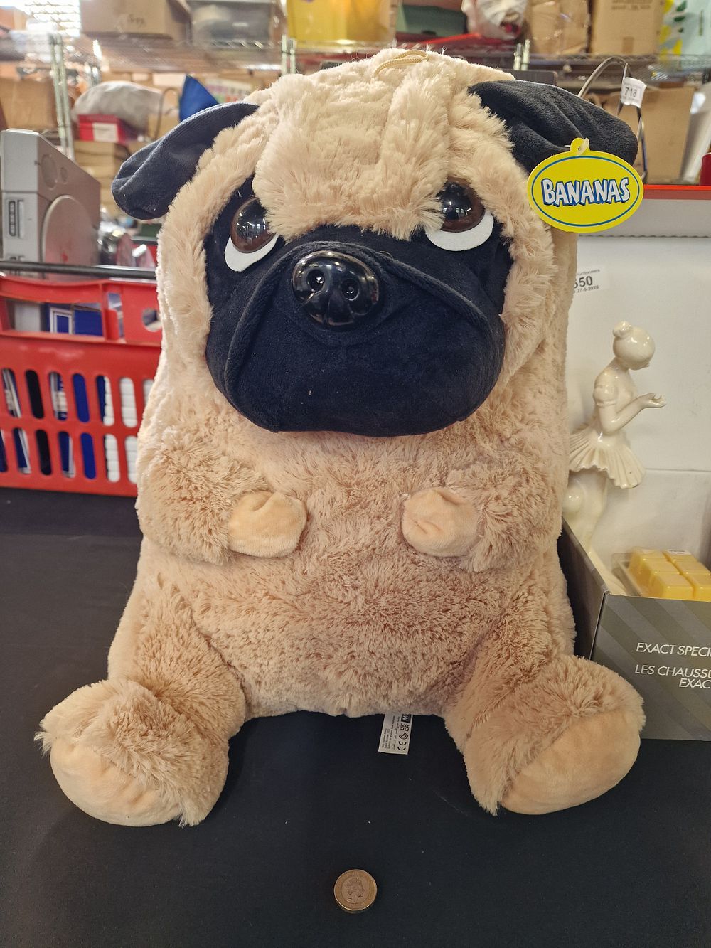 Lot 651: Large Pug Dog Plush