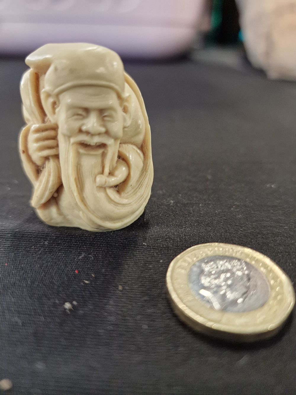 Lot 661: Oriental Hand Carved Figurine