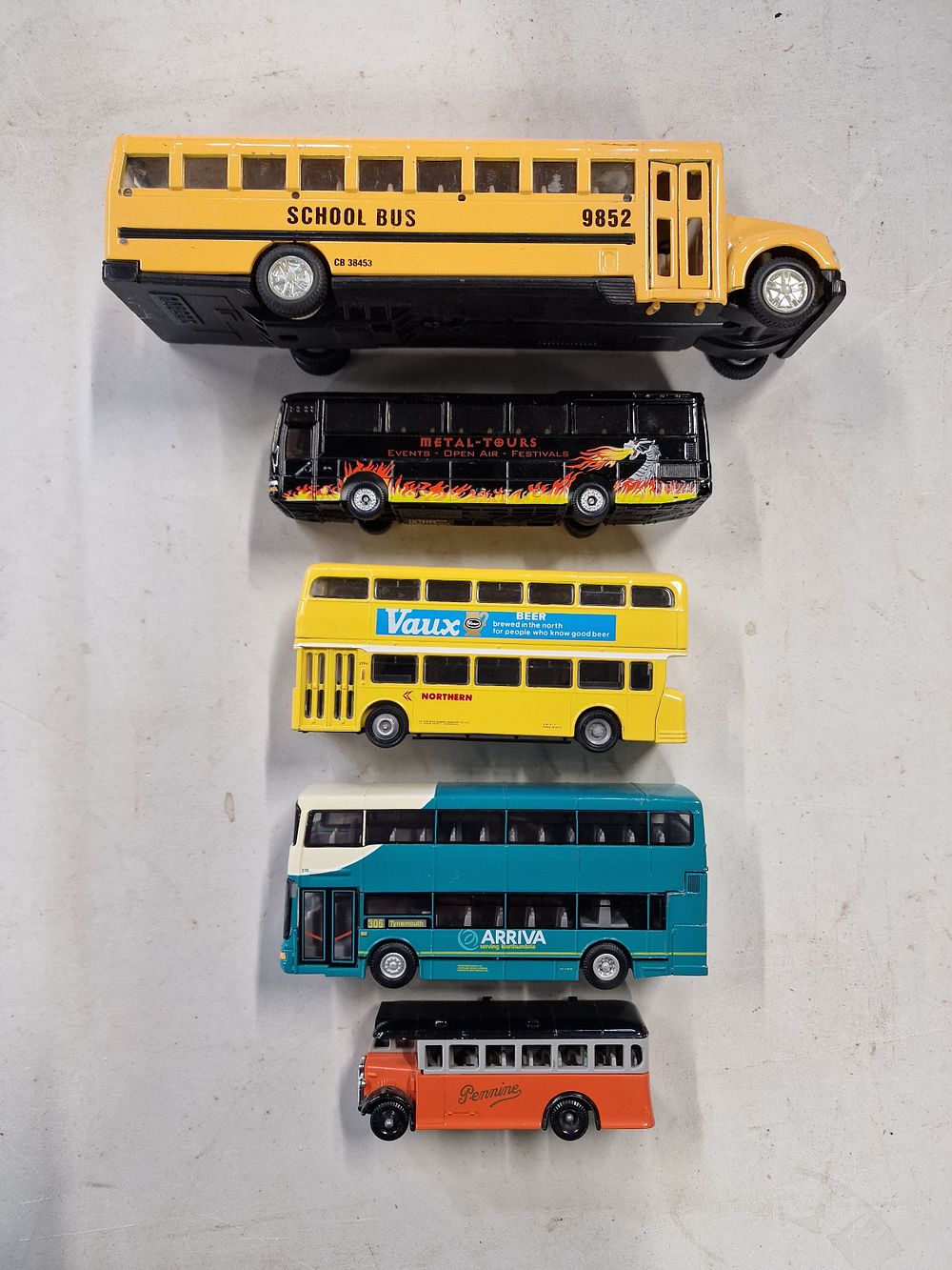 Lot 668: Selection of Toy Buses Play Worn