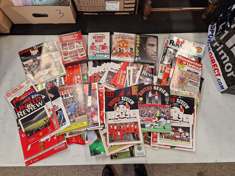 Lot 670: Large Selection of Vintage Manchester United Football Programmes...