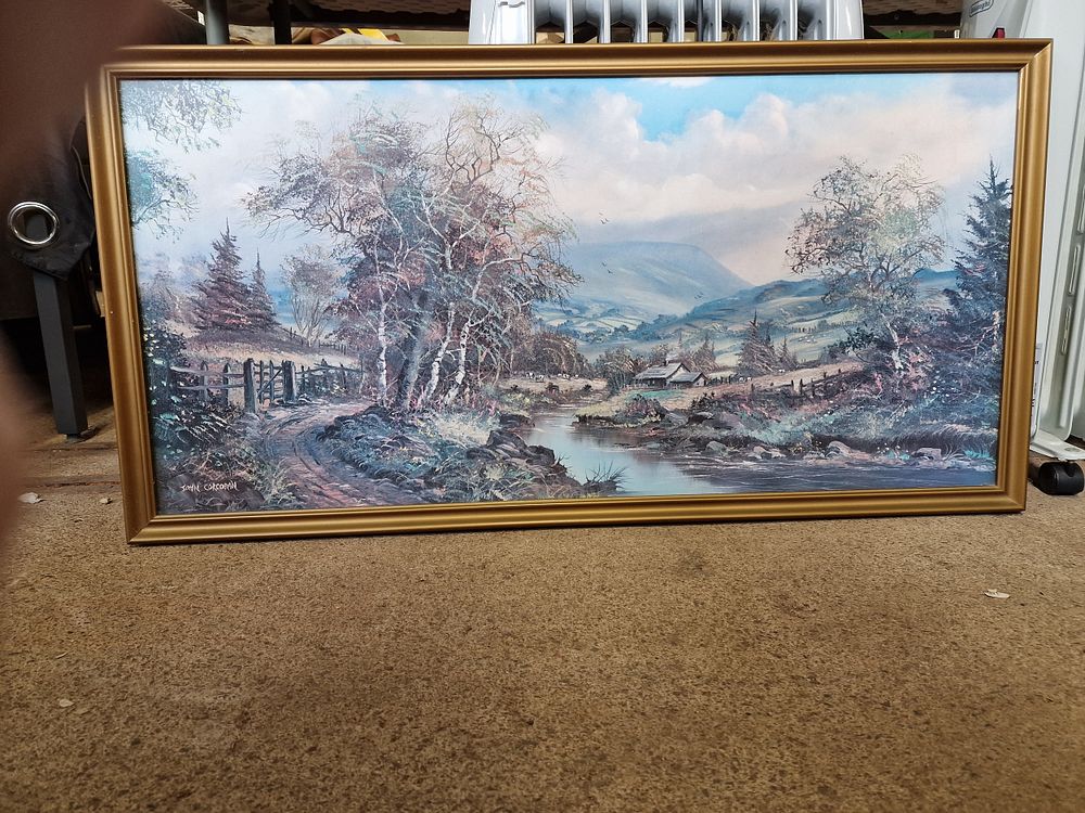 Lot 676: Framed Print of Pendle Hill by John Corcoran...
