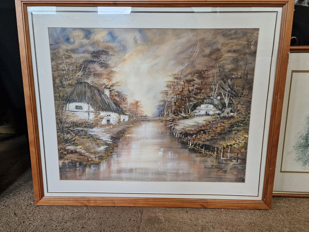 Lot 678: Vintage Original Painting by S Cooper COLLECTION ONLY...