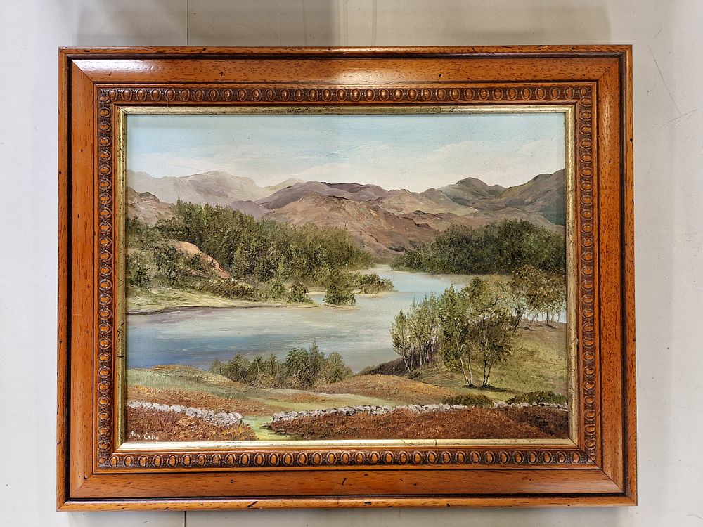 Lot 686: Original Framed Oil Painting of Tarn Howes by...