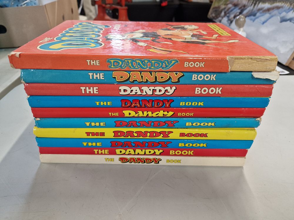 Lot 689: Ten Vintage Dandy Books 1980 to 1989