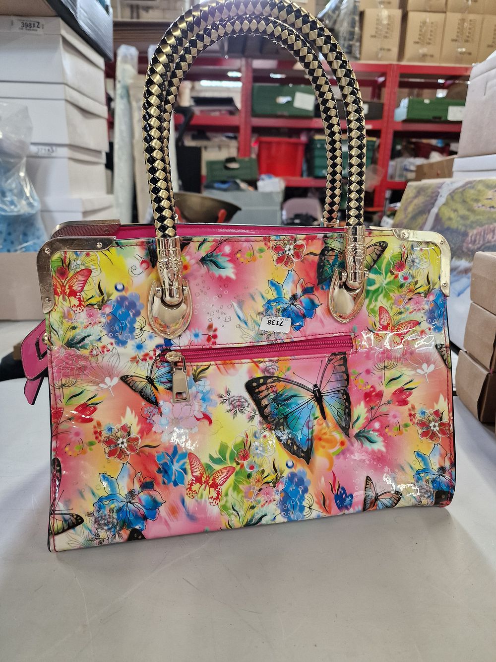 Lot 695: Butterfly Design Handbag