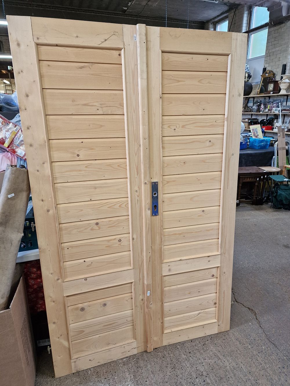 Lot 701: Pair Wooden Doors. COLLECTION ONLY Approx Size Overall...