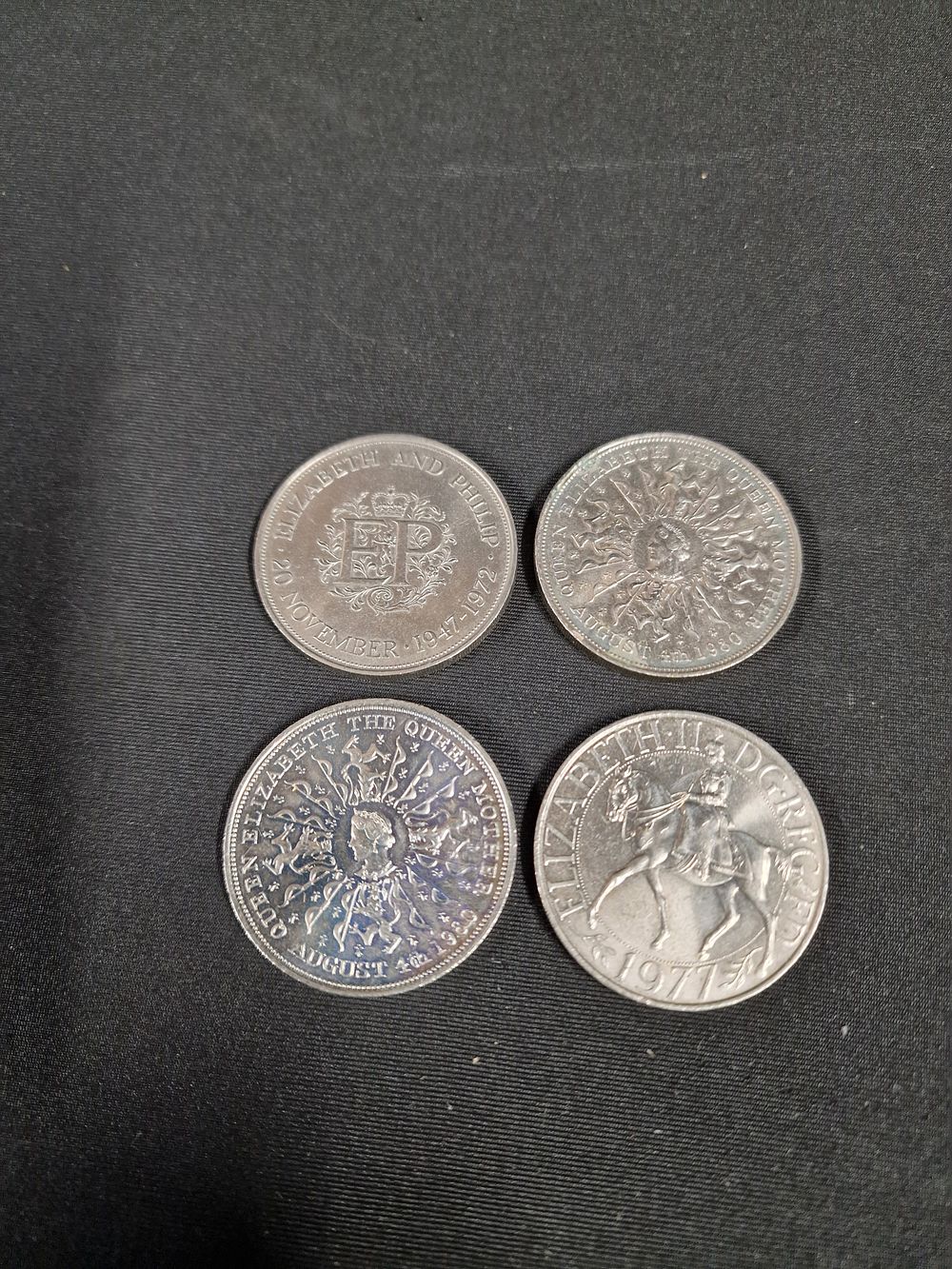 Lot 552: Four Vintage British Crown Coins