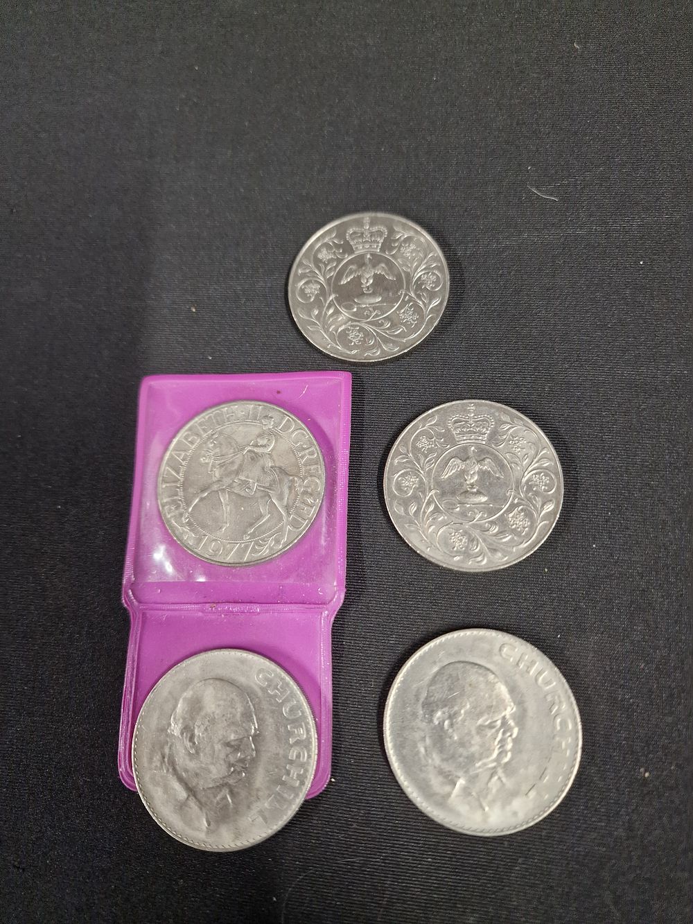 Lot 556: Five Vintage British Crown Coins