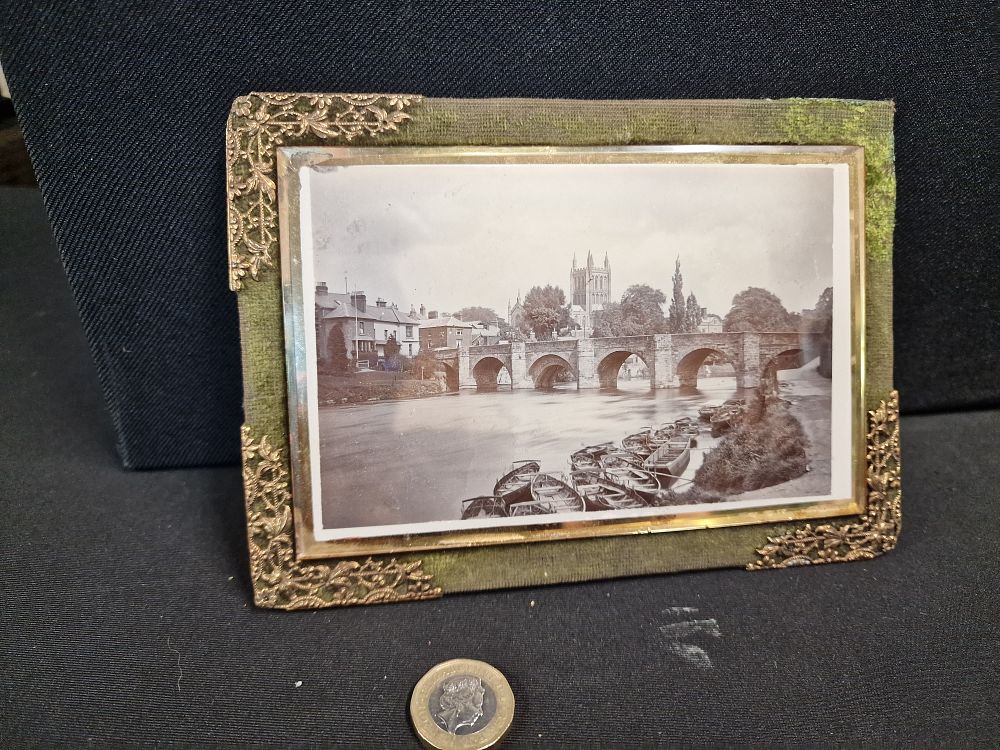 Lot 559: Vintage Photograph in Frame of Wye Bridge Hereford
