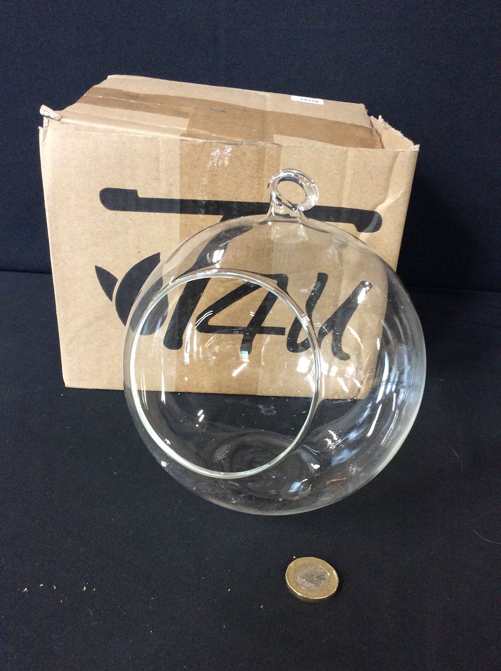 Lot 568: Fine glass hanging bauble sphere