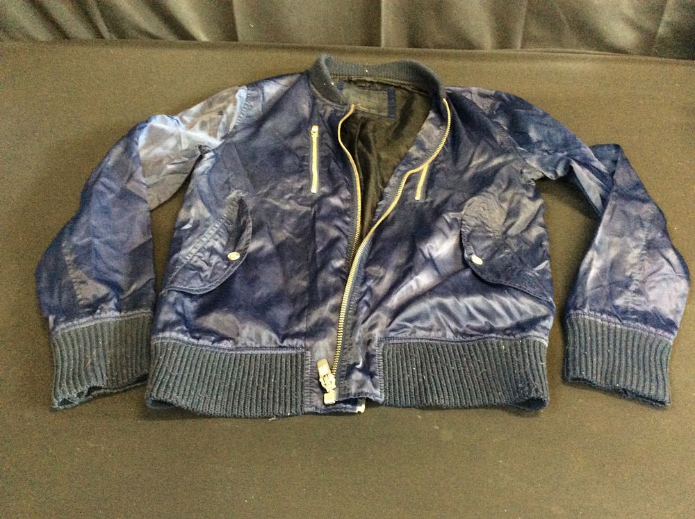 Lot 616: Zara Man Royal Blue Bomber Jacket with Zip...