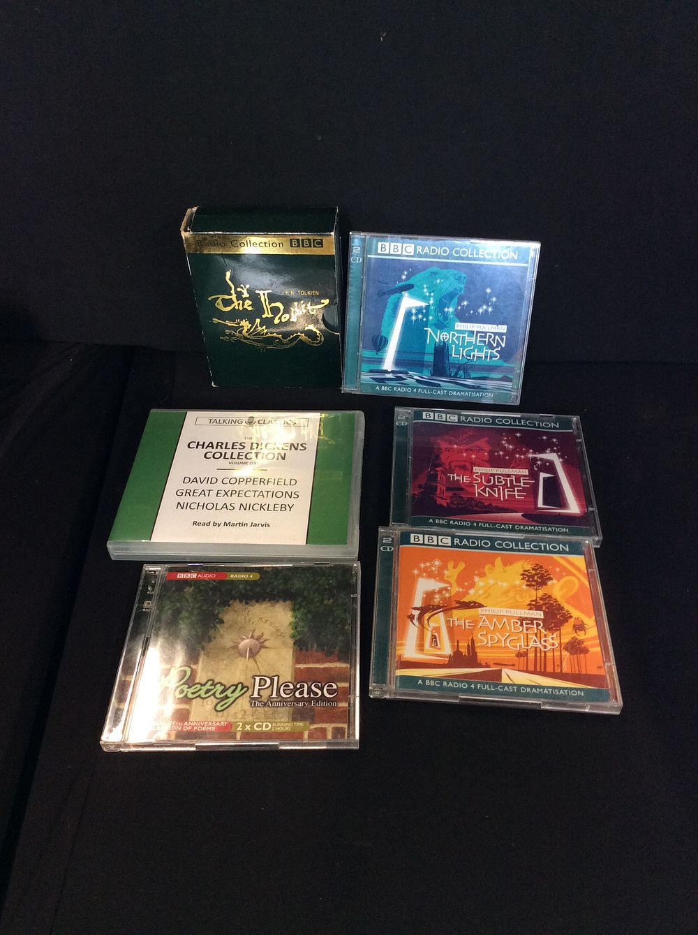 Lot 638: 6 audio Books Including The Hobbit, Charles Dickens