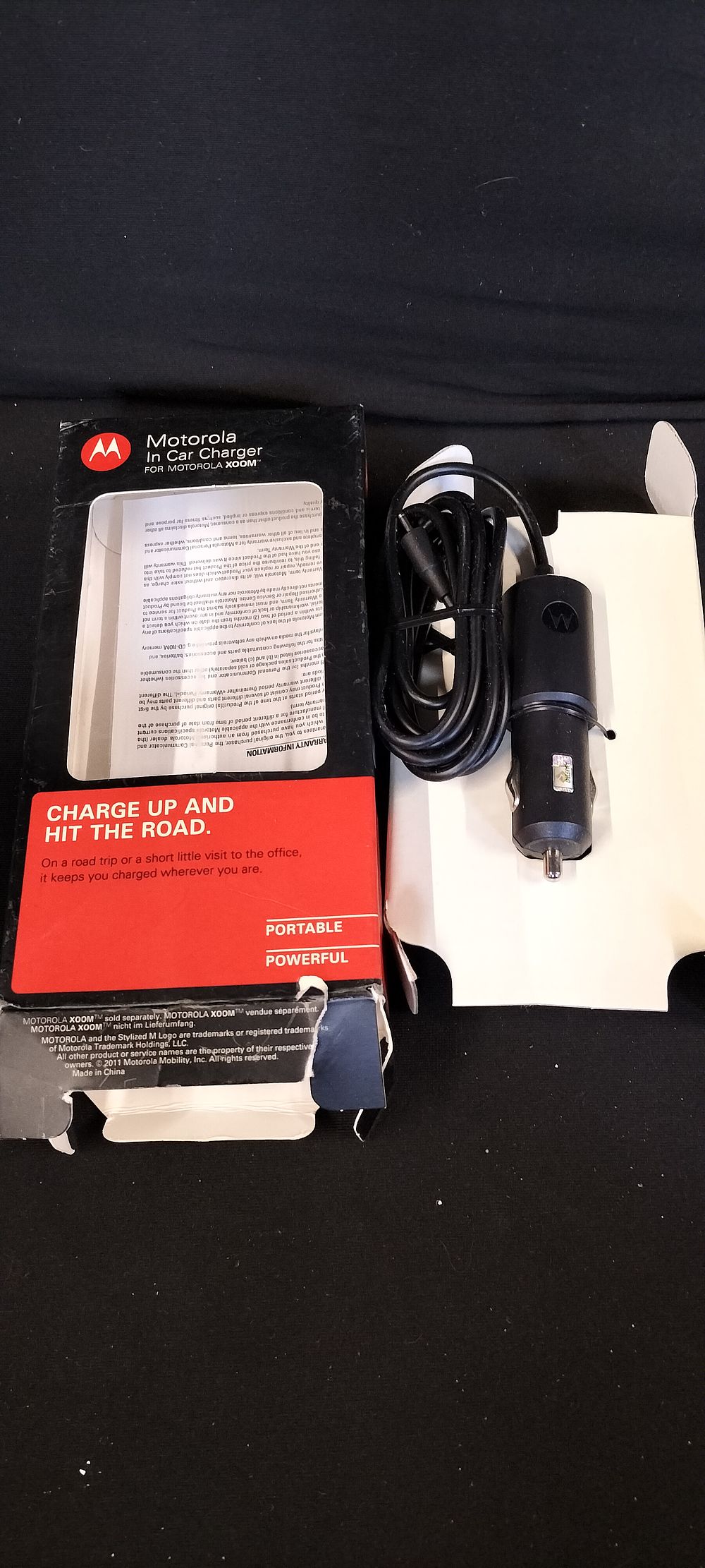 Lot 649: Boxed Motorola In Car Charger for Xoom