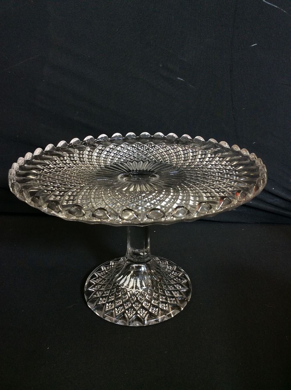 Lot 650: Cut Glass Cake Stand