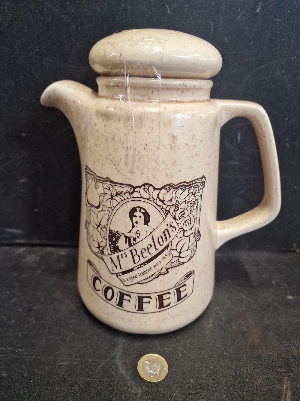 Lot 679: Vintage Mrs. Beeton's Pottery Coffee Pot